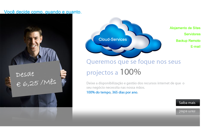 Conhe�a os servi�os de alojamento internet acess�veis que crescem com o seu neg�cio.